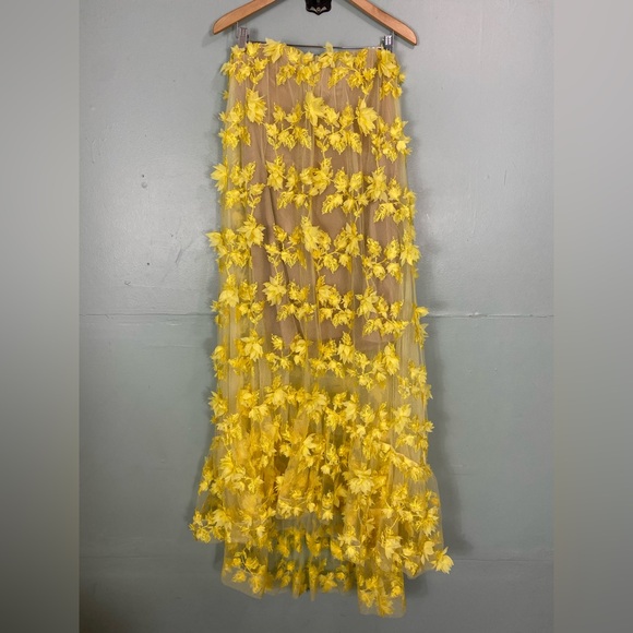 Helsi Athena Strapless Midi Gown Floral Midi 3D Applique XL - Picture 2 of 10